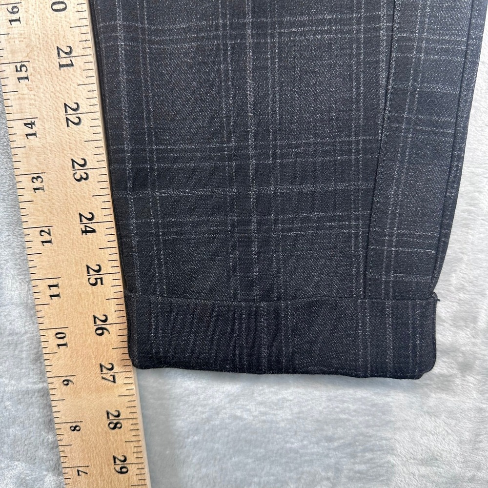 Democracy Womens S High Rise Black Plaid Ankle Pants Drawstring Cuff - Picture 5 of 8